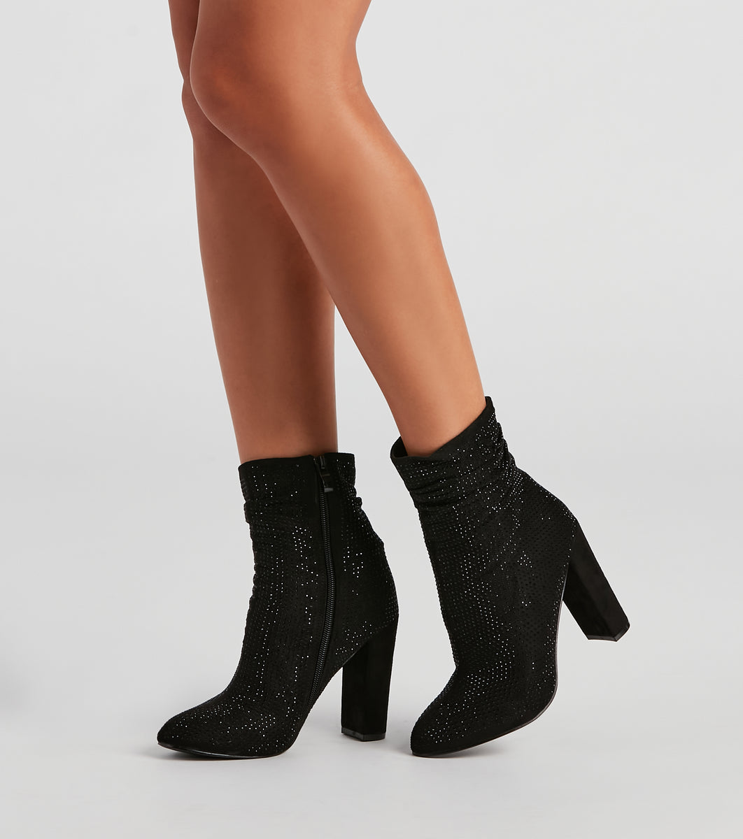 Sparkle Society Rhinestone Booties & Windsor