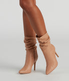 City Streets Slouch Stiletto Boots are chic ladies' shoes to complete your best 2023 outfits. They come in a variety of trendy women's shoe styles like platforms and dressy low-heels, & are available in wide widths for better comfort.