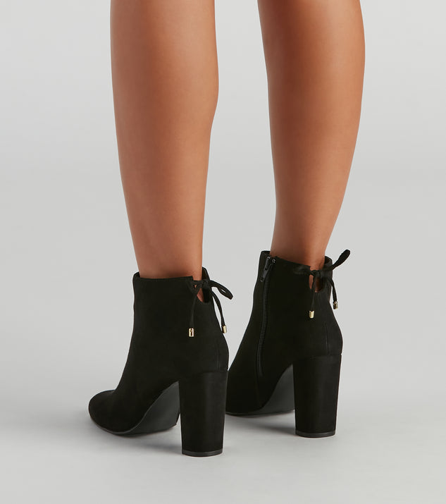 Black tie sales booties