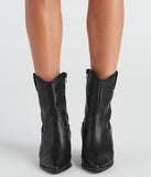 Country Cutie PU Western Booties are chic ladies' shoes to complete your best 2023 outfits. They come in a variety of trendy women's shoe styles like platforms and dressy low-heels, & are available in wide widths for better comfort.