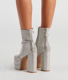 Retro Gal Rhinestone Heel Booties are chic ladies' shoes to complete your best 2023 outfits. They come in a variety of trendy women's shoe styles like platforms and dressy low-heels, & are available in wide widths for better comfort.