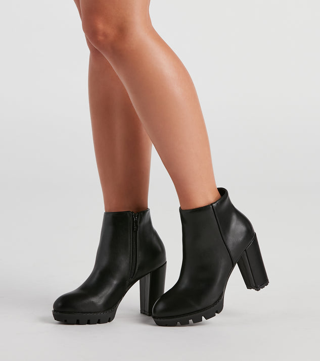First Sight Lug Block Heel Booties are chic ladies' shoes to complete your best 2023 outfits. They come in a variety of trendy women's shoe styles like platforms and dressy low-heels, & are available in wide widths for better comfort.