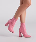 Savvy Sis Patent Pointed Toe Booties is a trendy pick to create 2023 concert outfits, festival dresses, outfits for raves, or to complete your best party outfits or clubwear!