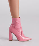 Savvy Sis Patent Pointed Toe Booties is a trendy pick to create 2023 concert outfits, festival dresses, outfits for raves, or to complete your best party outfits or clubwear!
