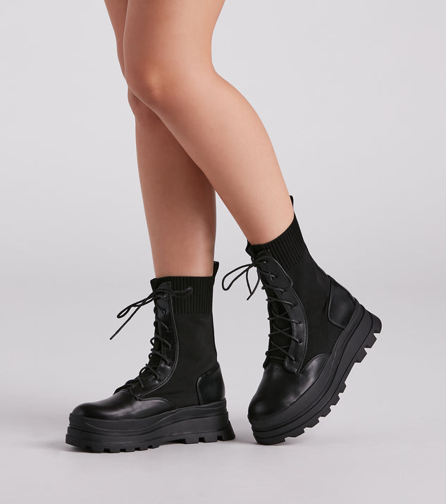 Stomping Ground Combat Booties is a trendy pick to create 2023 concert outfits, festival dresses, outfits for raves, or to complete your best party outfits or clubwear!