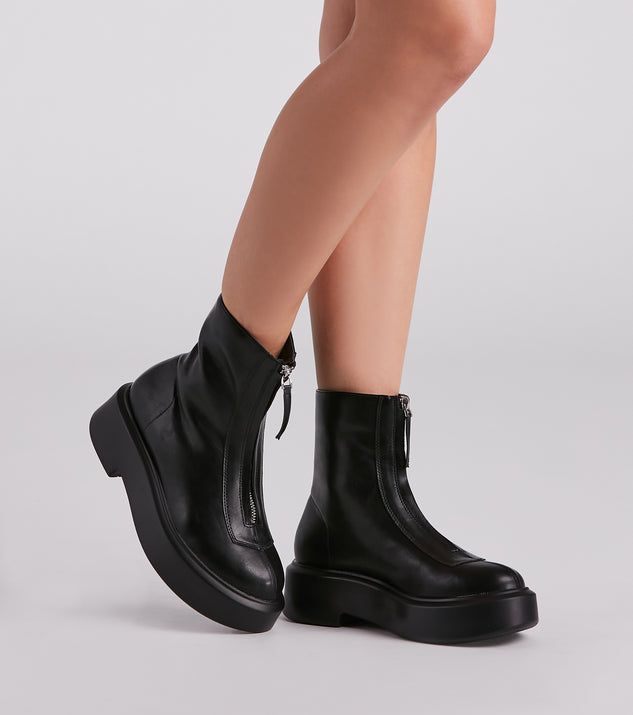 Add Some Edge Zip-Up Platform Booties are chic ladies' shoes to complete your best 2023 outfits. They come in a variety of trendy women's shoe styles like platforms and dressy low-heels, & are available in wide widths for better comfort.