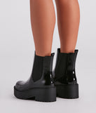 In The Name Of Lug Patent Booties are chic ladies' shoes to complete your best 2023 outfits. They come in a variety of trendy women's shoe styles like platforms and dressy low-heels, & are available in wide widths for better comfort.