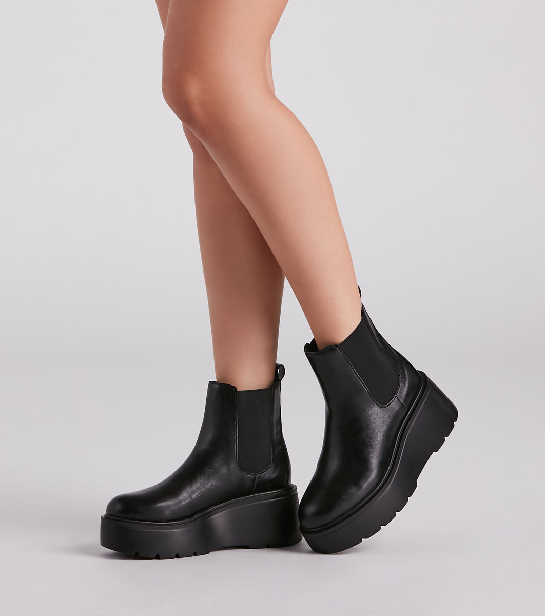 Chic Edge Platform Booties & Windsor
