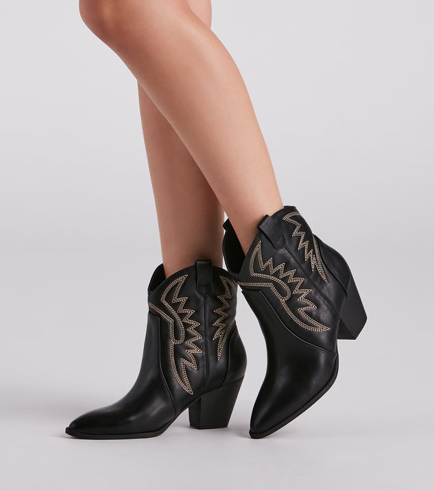 Country Style Cowboy Booties is a trendy pick to create 2023 concert outfits, festival dresses, outfits for raves, or to complete your best party outfits or clubwear!