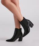 To The Point Faux Leather Booties is a trendy pick to create 2023 concert outfits, festival dresses, outfits for raves, or to complete your best party outfits or clubwear!