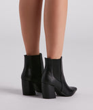 To The Point Faux Leather Booties are chic ladies' shoes to complete your best 2023 outfits. They come in a variety of trendy women's shoe styles like platforms and dressy low-heels, & are available in wide widths for better comfort.