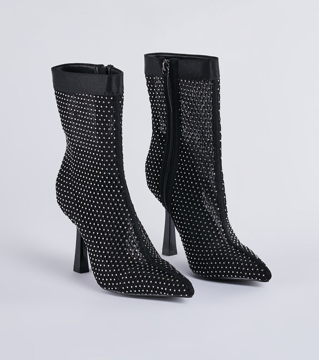 Leather stiletto discount booties