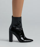 Made Ya Look Patent Block Heel Booties