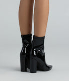 Made Ya Look Patent Block Heel Booties