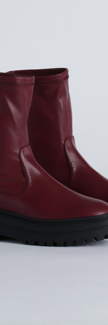 Get My Attention Fitted Ankle Combat Boots