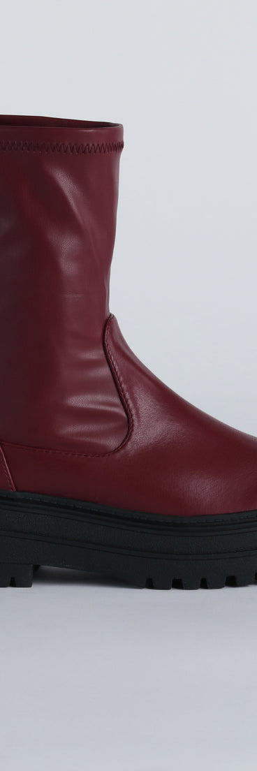 Get My Attention Fitted Ankle Combat Boots