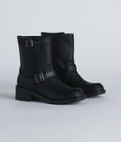 Edge It Up Faux Leather Biker Boots