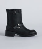 Edge It Up Faux Leather Biker Boots