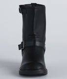 Edge It Up Faux Leather Biker Boots