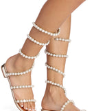 Luxe Pearl Chrome Sandals