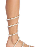 Luxe Pearl Chrome Sandals