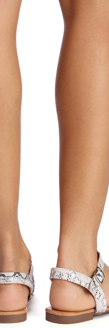 Strappy Sleek Snake Sandals are chic ladies' shoes to complete your best 2023 outfits. They come in a variety of trendy women's shoe styles like platforms and dressy low-heels, & are available in wide widths for better comfort.