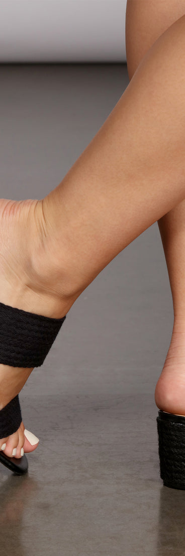 Espadrille Woven Mules