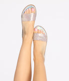 Peep This Chrome Iridescent Rhinestone Sandals is a trendy pick to create 2023 concert outfits, festival dresses, outfits for raves, or to complete your best party outfits or clubwear!