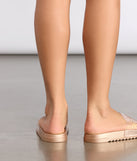 Clear PVC Rhinestone Slides are chic ladies' shoes to complete your best 2023 outfits. They come in a variety of trendy women's shoe styles like platforms and dressy low-heels, & are available in wide widths for better comfort.