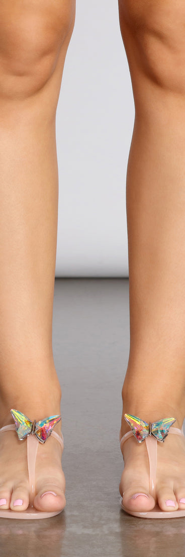 Butterfly Babe Jelly Sandals are chic ladies' shoes to complete your best 2023 outfits. They come in a variety of trendy women's shoe styles like platforms and dressy low-heels, & are available in wide widths for better comfort.