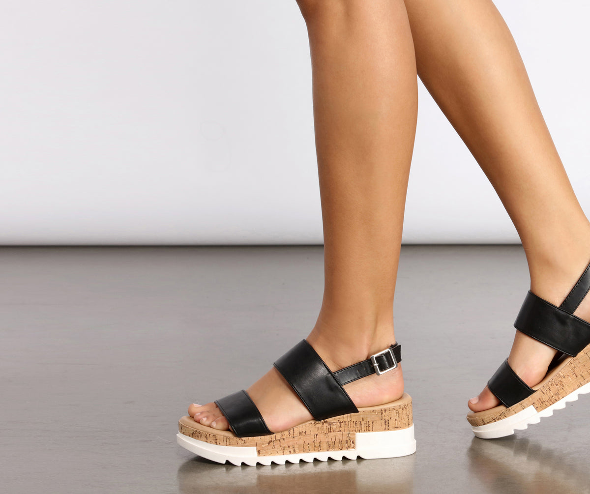 Lourdes Faux Leather Platform Sandals – VICI