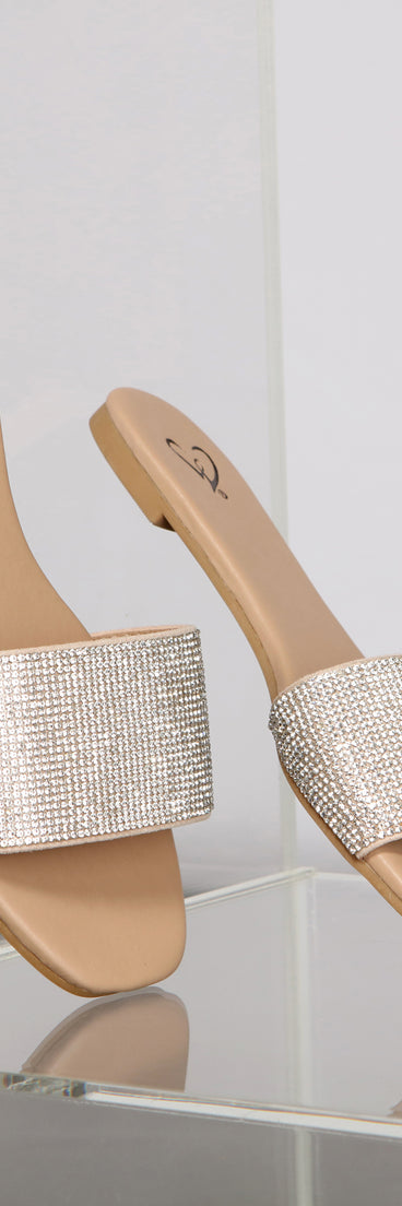 Reign In Glam Rhinestone Slides are chic ladies' shoes to complete your best 2023 outfits. They come in a variety of trendy women's shoe styles like platforms and dressy low-heels, & are available in wide widths for better comfort.