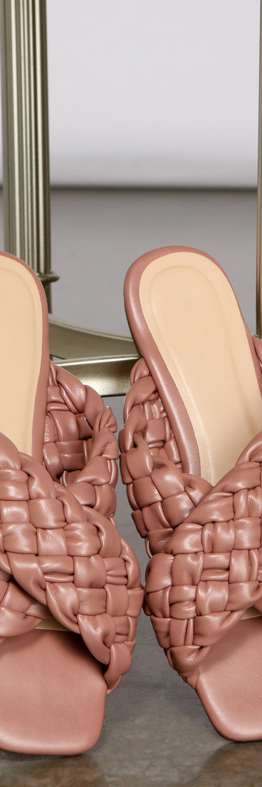 Faux Leather Criss-Cross Braided Sandals are chic ladies' shoes to complete your best 2023 outfits. They come in a variety of trendy women's shoe styles like platforms and dressy low-heels, & are available in wide widths for better comfort.