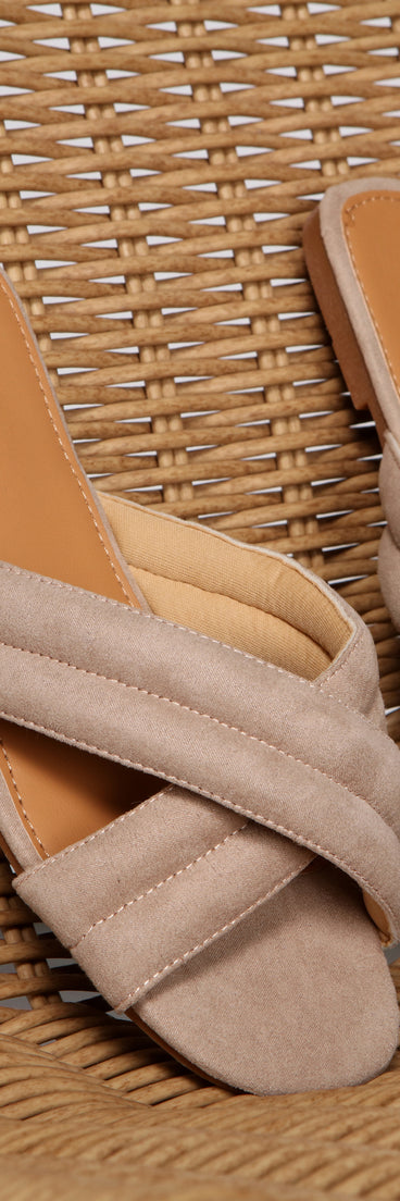 So Chic Criss-Cross Faux Suede Sandals are chic ladies' shoes to complete your best 2023 outfits. They come in a variety of trendy women's shoe styles like platforms and dressy low-heels, & are available in wide widths for better comfort.