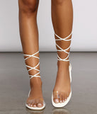 Lace-Up Sleek PVC Sandals are chic ladies' shoes to complete your best 2023 outfits. They come in a variety of trendy women's shoe styles like platforms and dressy low-heels, & are available in wide widths for better comfort.