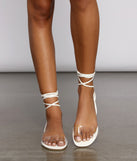 Lace-Up Sleek PVC Sandals are chic ladies' shoes to complete your best 2023 outfits. They come in a variety of trendy women's shoe styles like platforms and dressy low-heels, & are available in wide widths for better comfort.