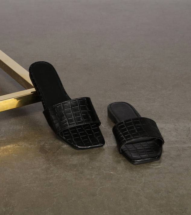 Always Chic Croc-Embossed Sandals are chic ladies' shoes to complete your best 2023 outfits. They come in a variety of trendy women's shoe styles like platforms and dressy low-heels, & are available in wide widths for better comfort.