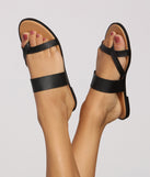 Looped In Style Faux Leather Sandals are chic ladies' shoes to complete your best 2023 outfits. They come in a variety of trendy women's shoe styles like platforms and dressy low-heels, & are available in wide widths for better comfort.