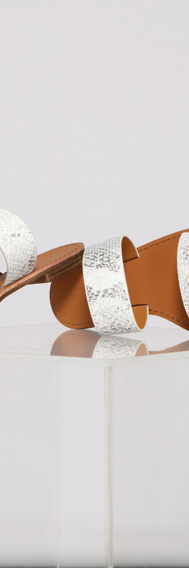 Fierce And Glam Vibes Slip-On Sandals are chic ladies' shoes to complete your best 2023 outfits. They come in a variety of trendy women's shoe styles like platforms and dressy low-heels, & are available in wide widths for better comfort.