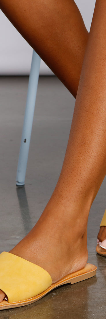 It's Casual Nubuck Slip On Sandals are chic ladies' shoes to complete your best 2023 outfits. They come in a variety of trendy women's shoe styles like platforms and dressy low-heels, & are available in wide widths for better comfort.