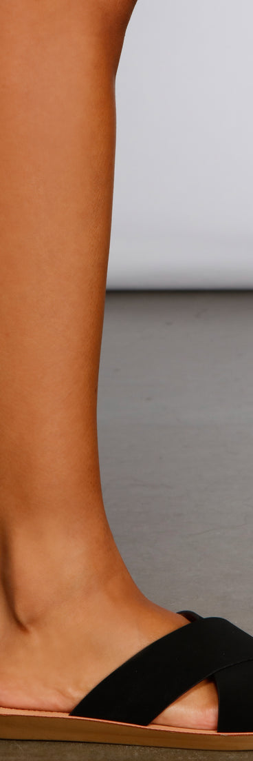 Criss Cross Chic Faux Nubuck Sandals are chic ladies' shoes to complete your best 2023 outfits. They come in a variety of trendy women's shoe styles like platforms and dressy low-heels, & are available in wide widths for better comfort.