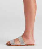 Eyes On Glam Rhinestone Strap Sandals are chic ladies' shoes to complete your best 2023 outfits. They come in a variety of trendy women's shoe styles like platforms and dressy low-heels, & are available in wide widths for better comfort.