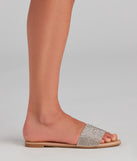 Glam Happens Rhinestone Slide Sandals are chic ladies' shoes to complete your best 2023 outfits. They come in a variety of trendy women's shoe styles like platforms and dressy low-heels, & are available in wide widths for better comfort.