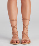 Glam Radar Lace-Up Flat Sandals is a trendy pick to create 2023 concert outfits, festival dresses, outfits for raves, or to complete your best party outfits or clubwear!