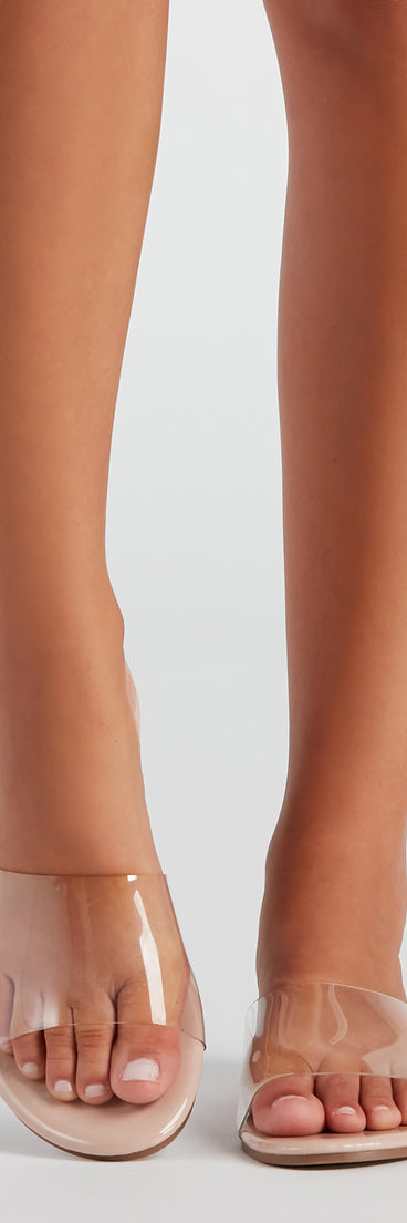 Clear As Day PVC Slide Sandals are chic ladies' shoes to complete your best 2023 outfits. They come in a variety of trendy women's shoe styles like platforms and dressy low-heels, & are available in wide widths for better comfort.