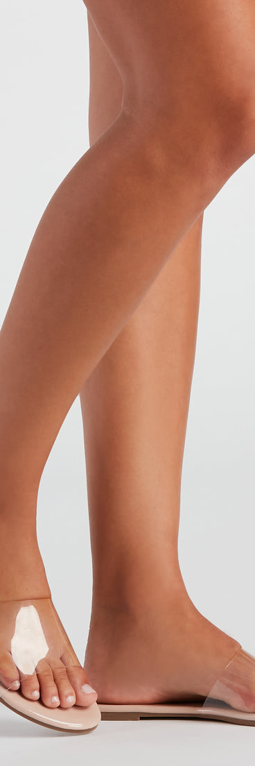 Clear As Day PVC Slide Sandals are chic ladies' shoes to complete your best 2023 outfits. They come in a variety of trendy women's shoe styles like platforms and dressy low-heels, & are available in wide widths for better comfort.