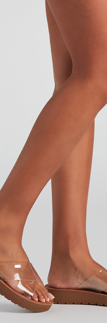In The Clear Criss Cross Sandals are chic ladies' shoes to complete your best 2023 outfits. They come in a variety of trendy women's shoe styles like platforms and dressy low-heels, & are available in wide widths for better comfort.