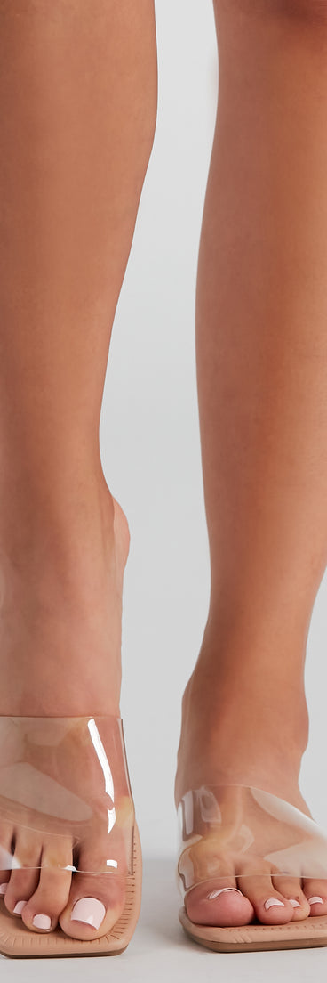 Clearly Obsessed Slide-On Sandals are chic ladies' shoes to complete your best 2023 outfits. They come in a variety of trendy women's shoe styles like platforms and dressy low-heels, & are available in wide widths for better comfort.