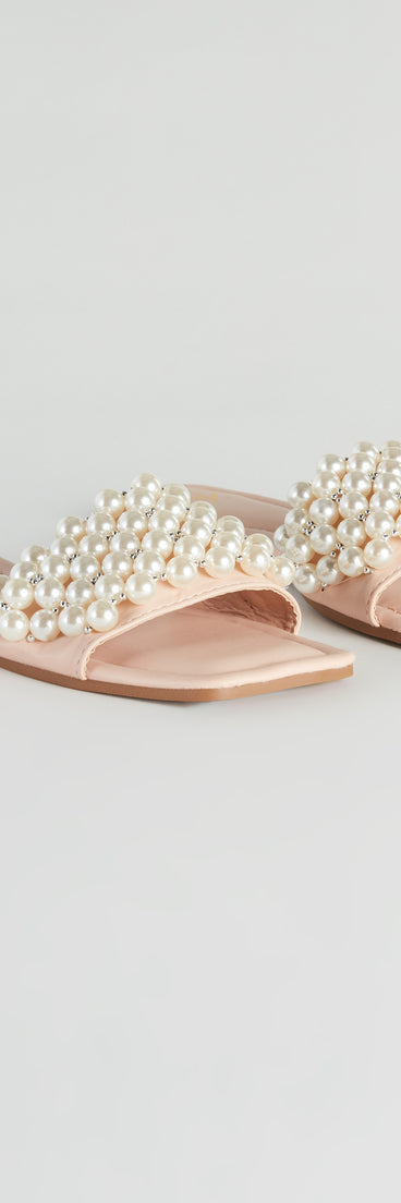 Hidden Treasure Faux Pearl Slide Sandals are chic ladies' shoes to complete your best 2023 outfits. They come in a variety of trendy women's shoe styles like platforms and dressy low-heels, & are available in wide widths for better comfort.