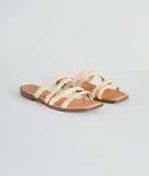 Braided Beauty Straw Strappy Flat Sandals are chic ladies' shoes to complete your best 2023 outfits. They come in a variety of trendy women's shoe styles like platforms and dressy low-heels, & are available in wide widths for better comfort.